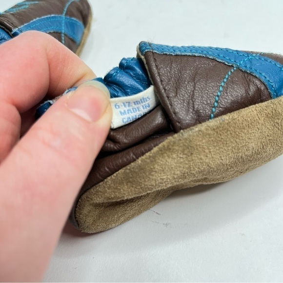Robeez Brown Football Baseball Sporty Leather Soft Soles Baby Shoes BUNDLE OF 3 - Picture 6 of 13